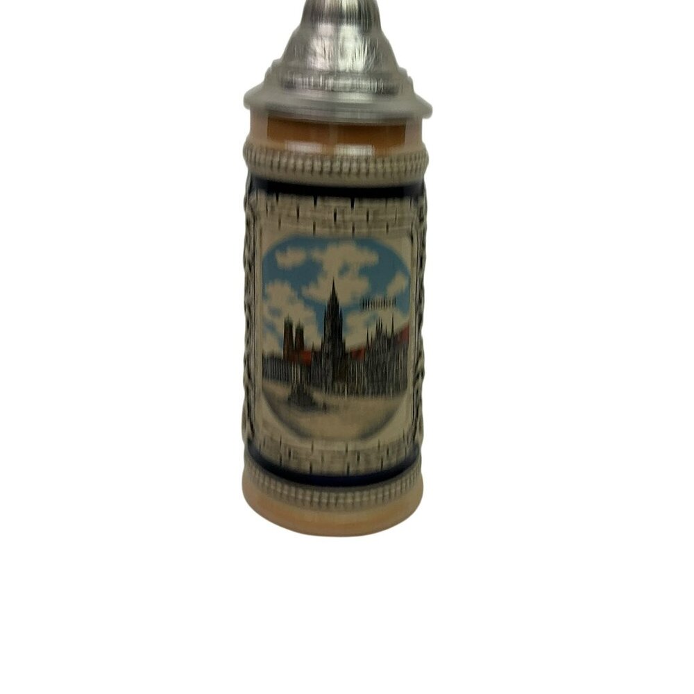 Vintage German Beer Stein With Lid & Munich Scene Bavarian TK 0.5L Collectible - Picture 7 of 10